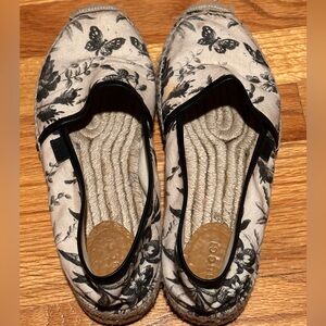 Black and white Gucci espadrilles